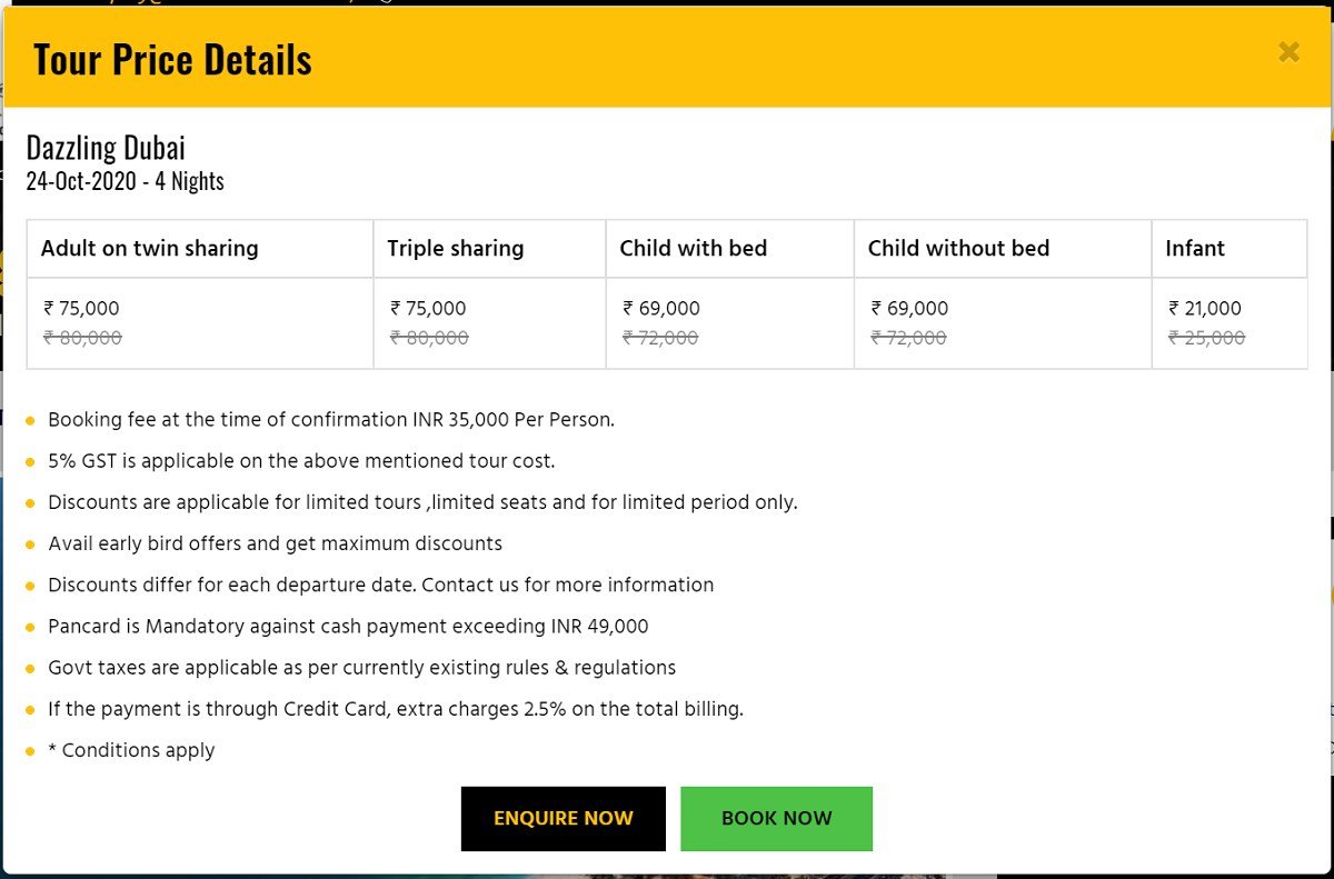 Multiple Options of Pricing