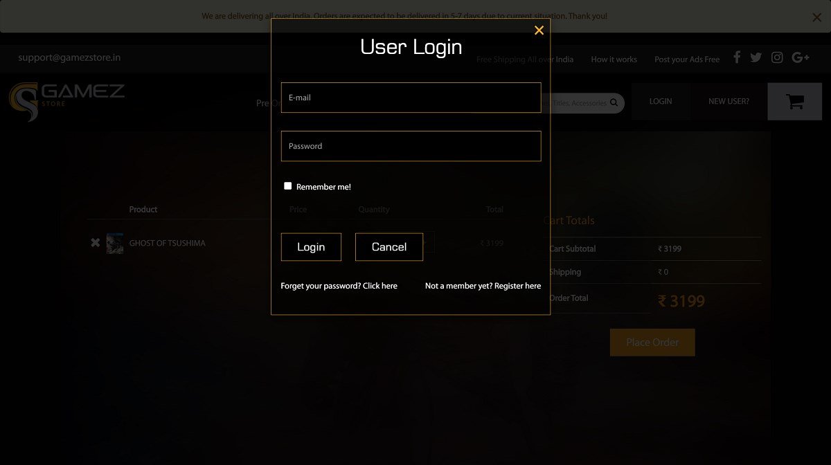 User Dashboard 